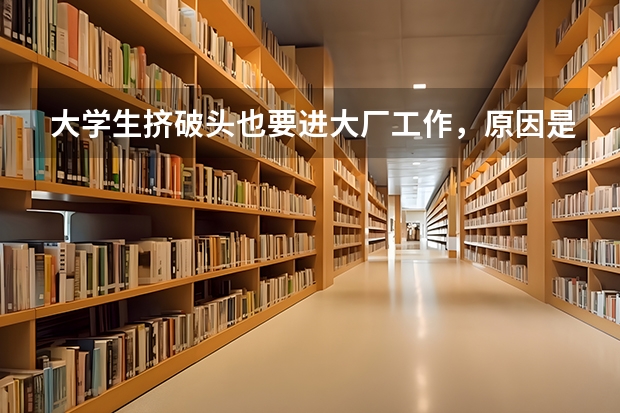 大学生挤破头也要进大厂工作，原因是什么？大厂的优势在哪里？