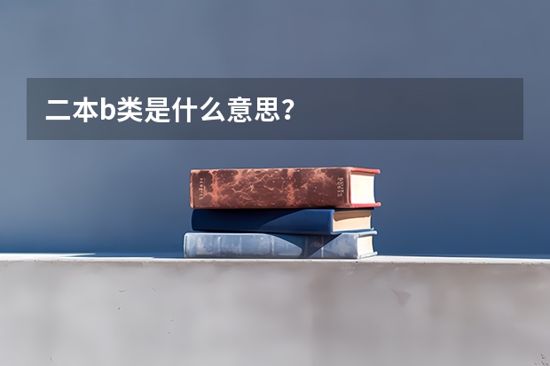 二本b类是什么意思？