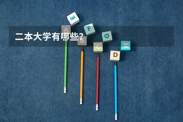 二本大学有哪些?