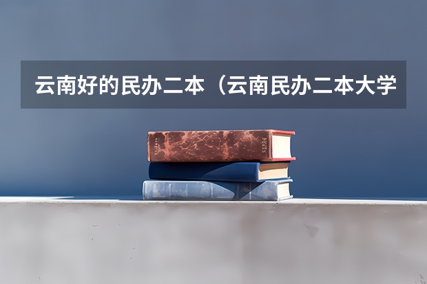云南好的民办二本（云南民办二本大学排名）