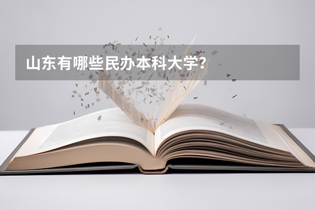 山东有哪些民办本科大学？