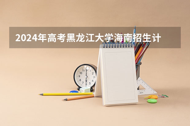 2024年高考黑龙江大学海南招生计划 招生人数