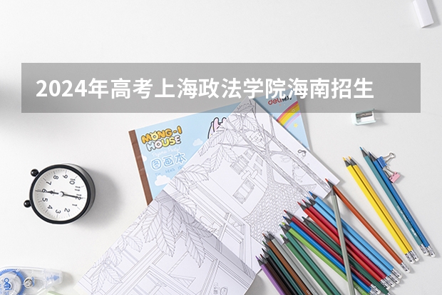 2024年高考上海政法学院海南招生计划 招生人数