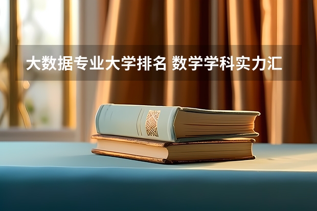大数据专业大学排名 数学学科实力汇总，北大一骑绝尘，清华仅排第四