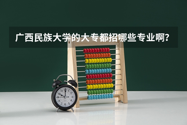 广西民族大学的大专都招哪些专业啊？！