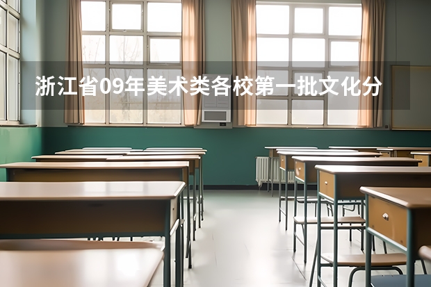 浙江省09年美术类各校第一批文化分数线是多少?