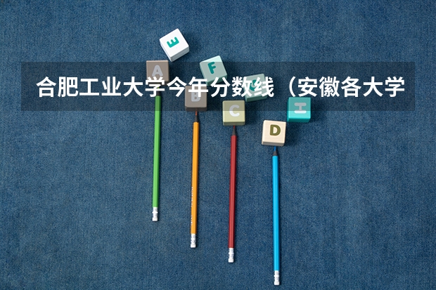 合肥工业大学今年分数线(安徽各大学09年录取分数线)