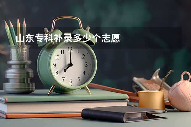 山东专科补录多少个志愿