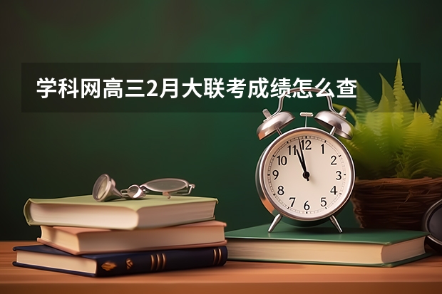 学科网高三2月大联考成绩怎么查