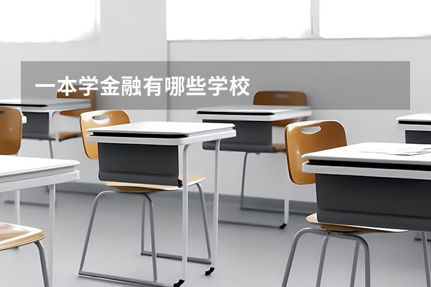 一本学金融有哪些学校