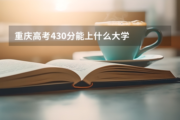 重庆高考430分能上什么大学