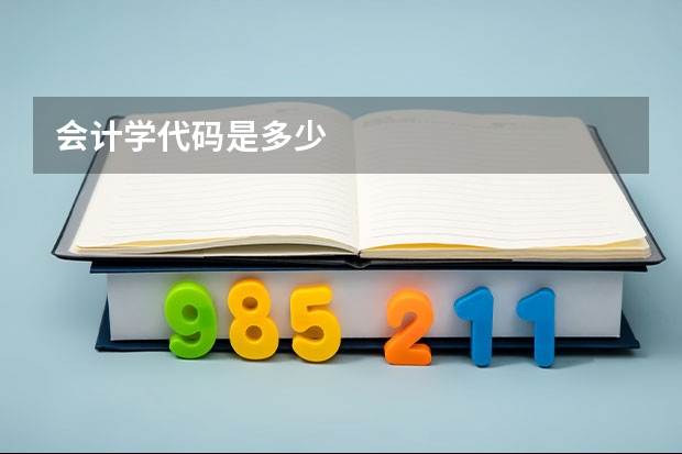 会计学代码是多少