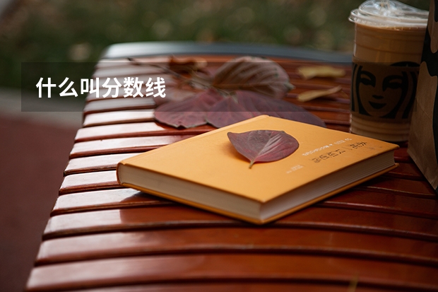 什么叫分数线