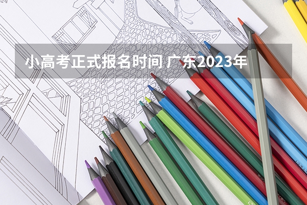 小高考正式报名时间 广东2023年小高考报名时间
