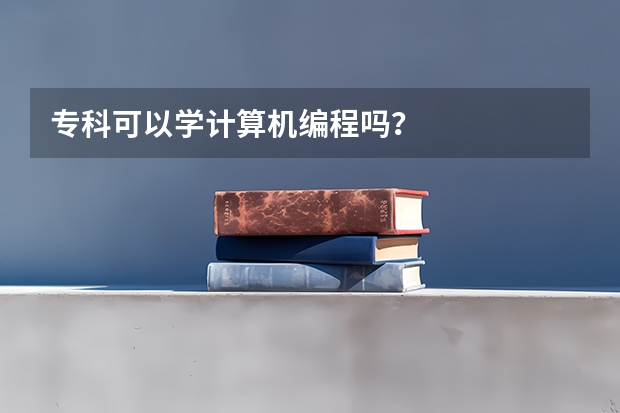 专科可以学计算机编程吗？