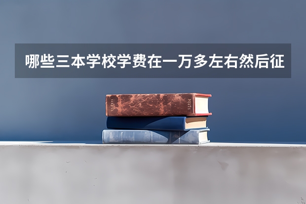 哪些三本学校学费在一万多左右然后征集志愿的?