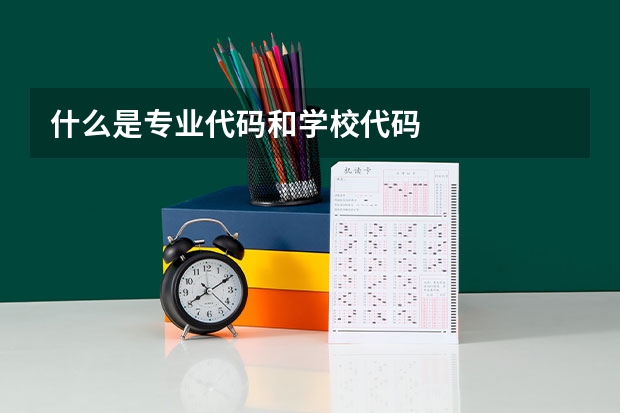 什么是专业代码和学校代码