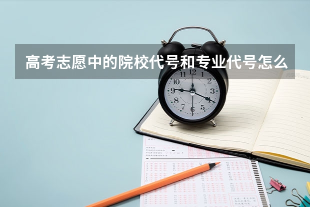 高考志愿中的院校代号和专业代号怎么查找？