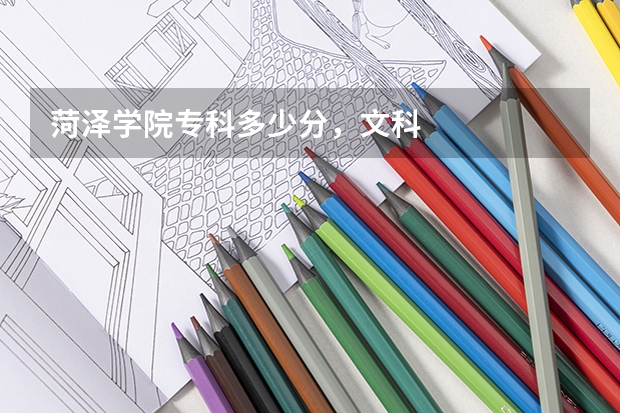 菏泽学院专科多少分，文科