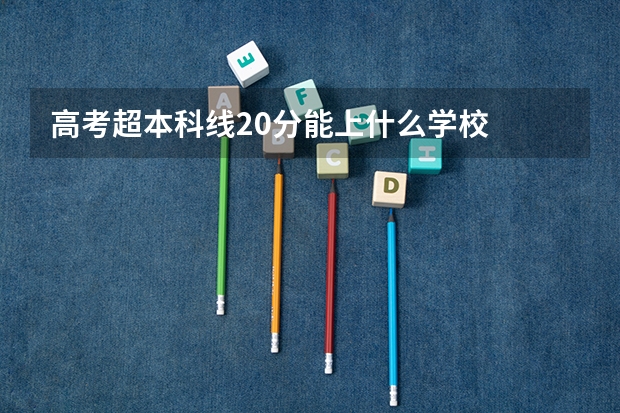 高考超本科线20分能上什么学校