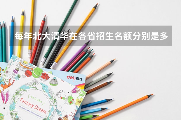 每年北大清华在各省招生名额分别是多少呢？