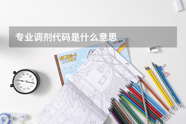 专业调剂代码是什么意思