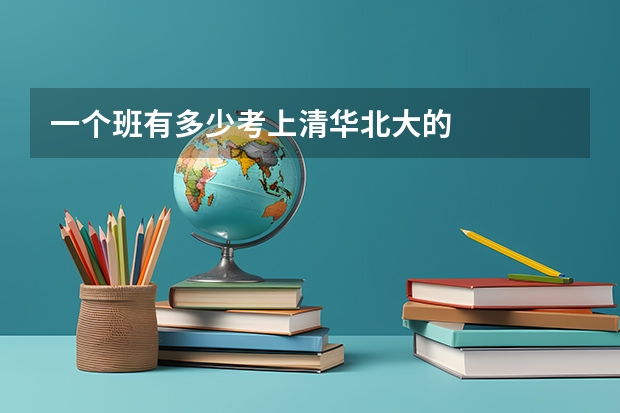 一个班有多少考上清华北大的