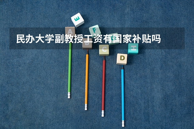 民办大学副教授工资有国家补贴吗