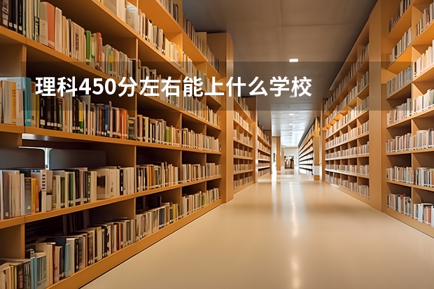 理科450分左右能上什么学校