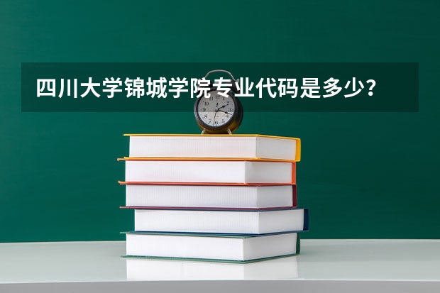 四川大学锦城学院专业代码是多少？