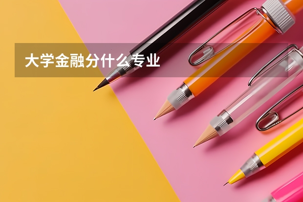大学金融分什么专业