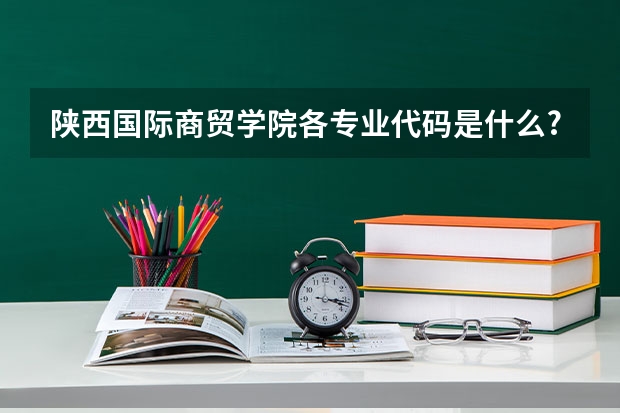 陕西国际商贸学院各专业代码是什么?