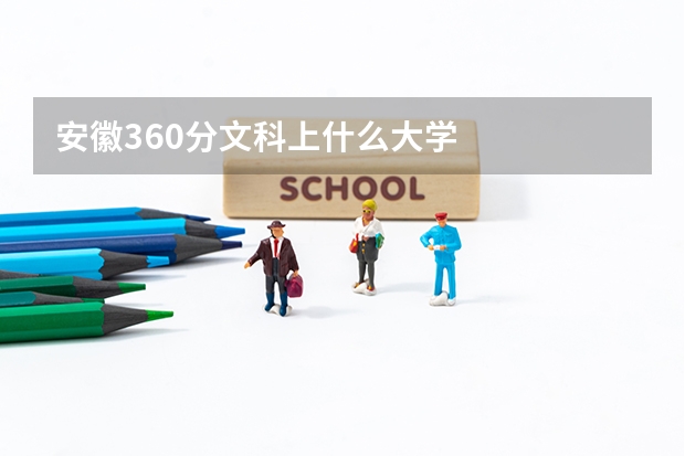 安徽360分文科上什么大学