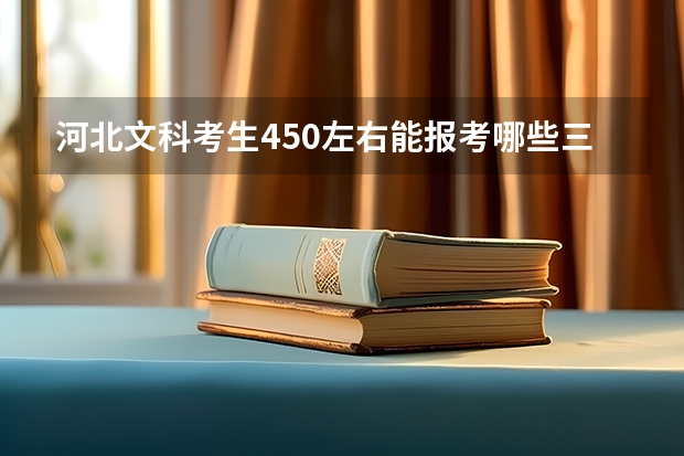河北文科考生450左右能报考哪些三本大学?