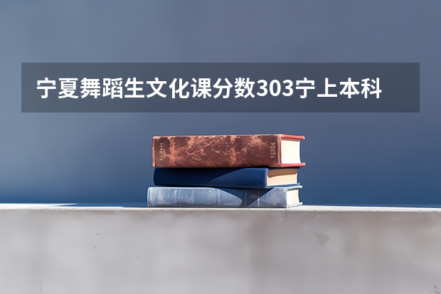 宁夏舞蹈生文化课分数303宁上本科线吗