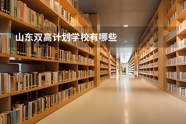 山东双高计划学校有哪些