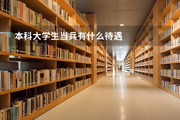本科大学生当兵有什么待遇