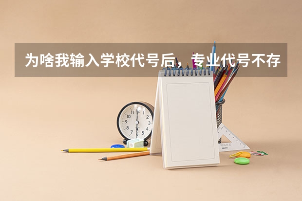 为啥我输入学校代号后，专业代号不存在呢？