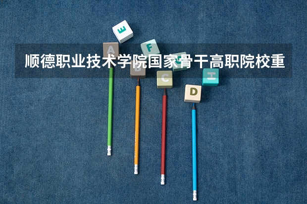 顺德职业技术学院国家骨干高职院校重点建设专业名单(福建船政交通职业学院国家示范高职院校重点建设专业名单)