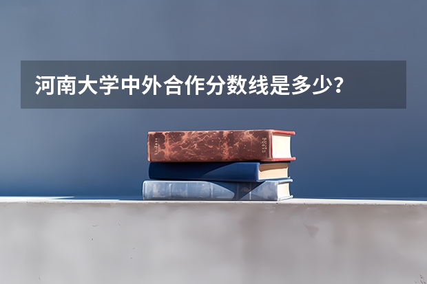 河南大学中外合作分数线是多少？