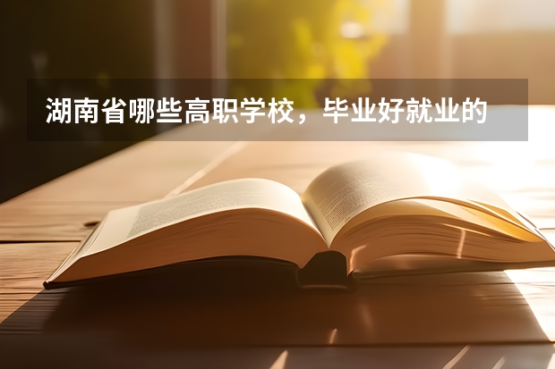 湖南省哪些高职学校，毕业好就业的