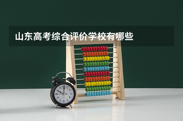 山东高考综合评价学校有哪些