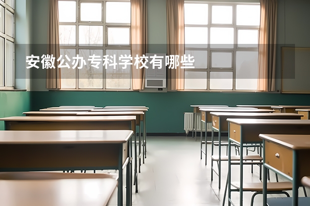 安徽公办专科学校有哪些