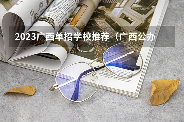 2023广西单招学校推荐（广西公办二本分数排名）