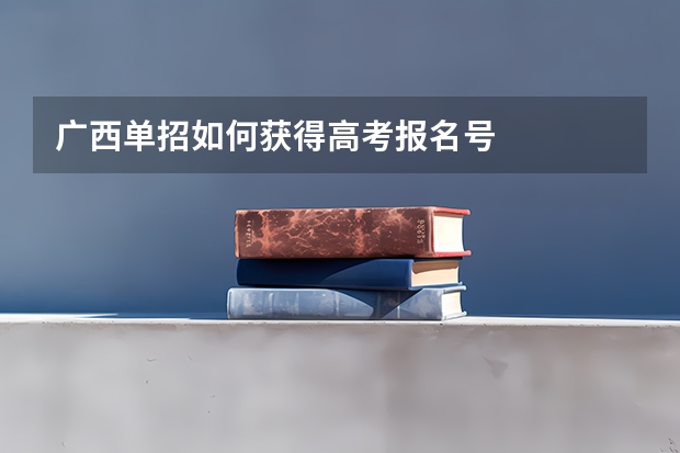 广西单招如何获得高考报名号