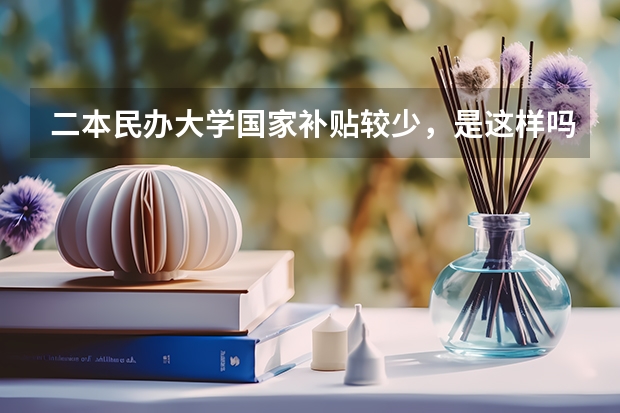 二本民办大学国家补贴较少，是这样吗？
