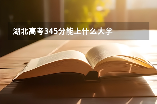湖北高考345分能上什么大学