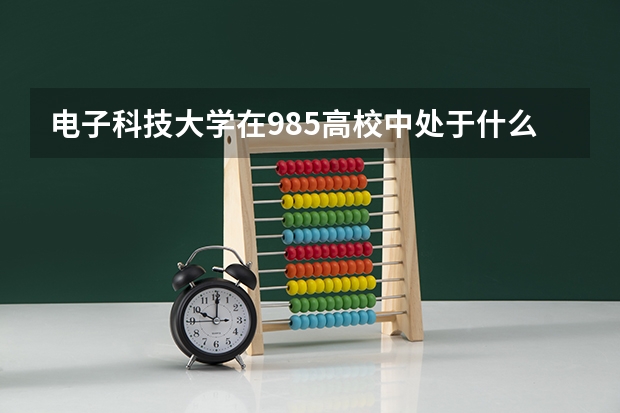 电子科技大学在985高校中处于什么水平？
