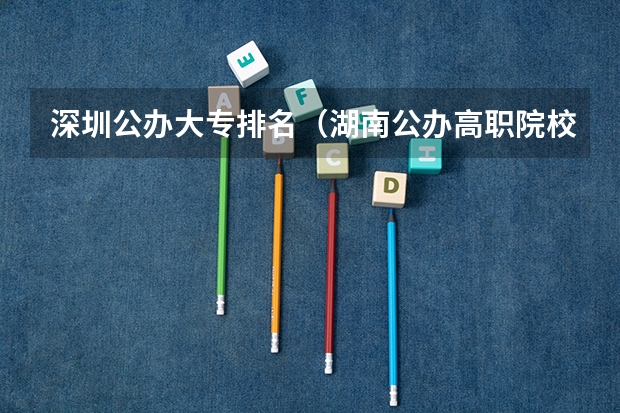 深圳公办大专排名（湖南公办高职院校排名）