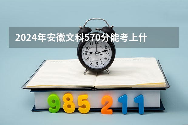 2024年安徽文科570分能考上什么大学?